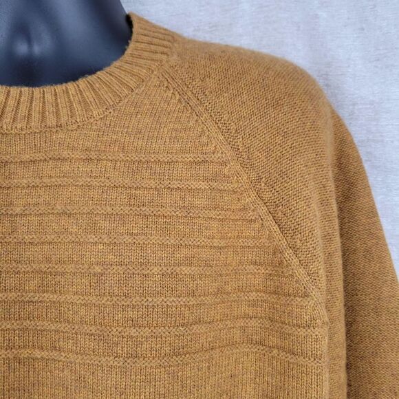 Duluth Mustard Men's Wool Be Back Crew Sweater Crewneck Men's Large - Picture 2 of 7